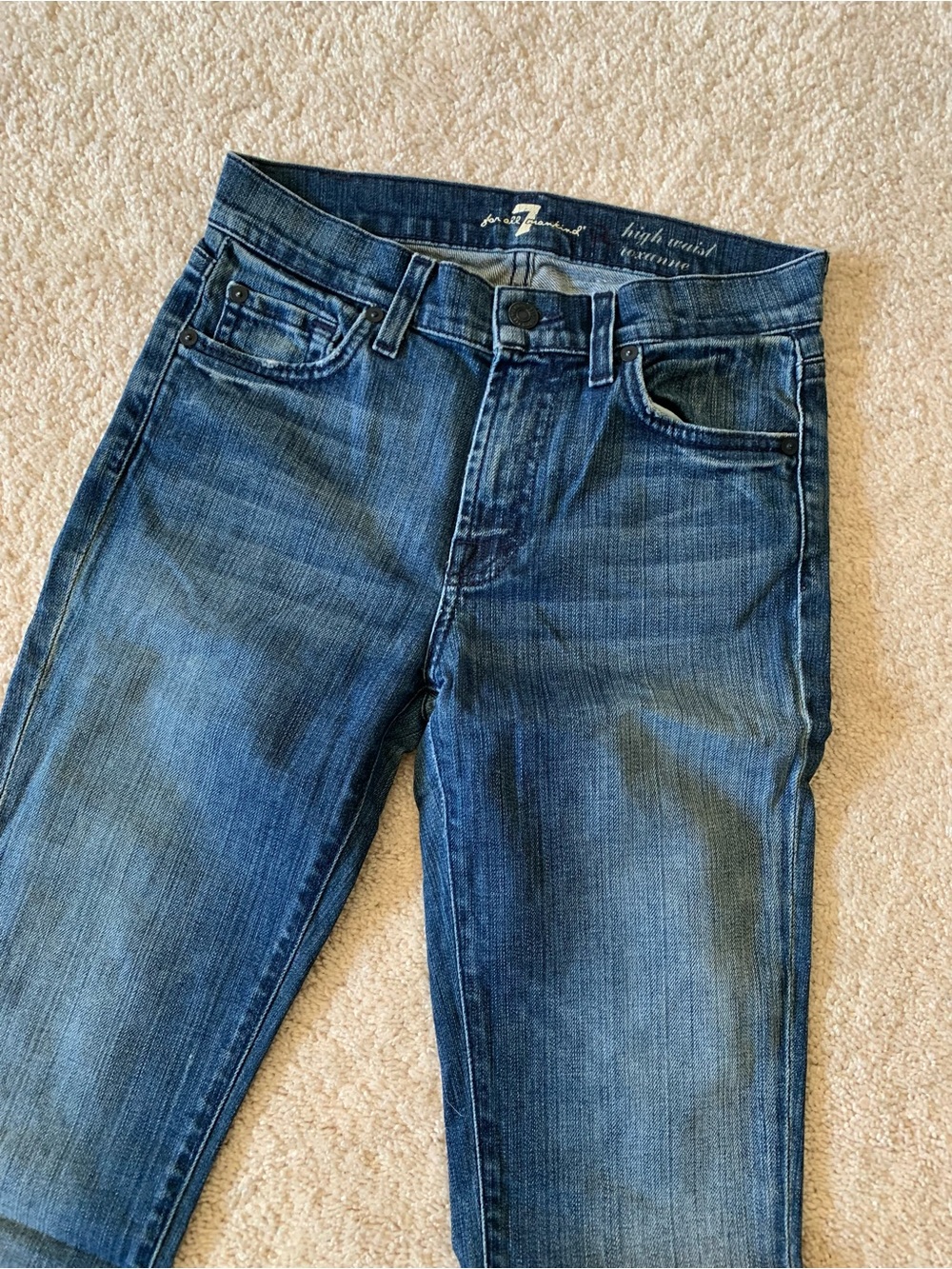 {7 For All Mankind} High Waist Roxanne Jeans